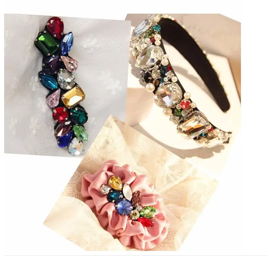 RESEN 6 мм Смешанные фантазийные опаловые цвета смолы пришивные стразы с золотым