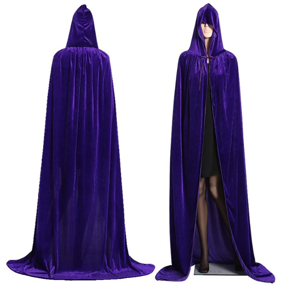 Готический плащ с капюшоном Wicca Robe Witch Larp, накидка для женщин и мужчин, костюмы на Хэллоуин, вампиры, Необычные вечерние костюмы, размер S-M