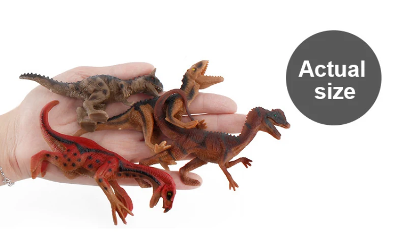 

4 стиля, движущиеся и игрушечные фигурки, модель моделирование животных Пластик модель солидный набор игрушечных динозавров, строительные ...