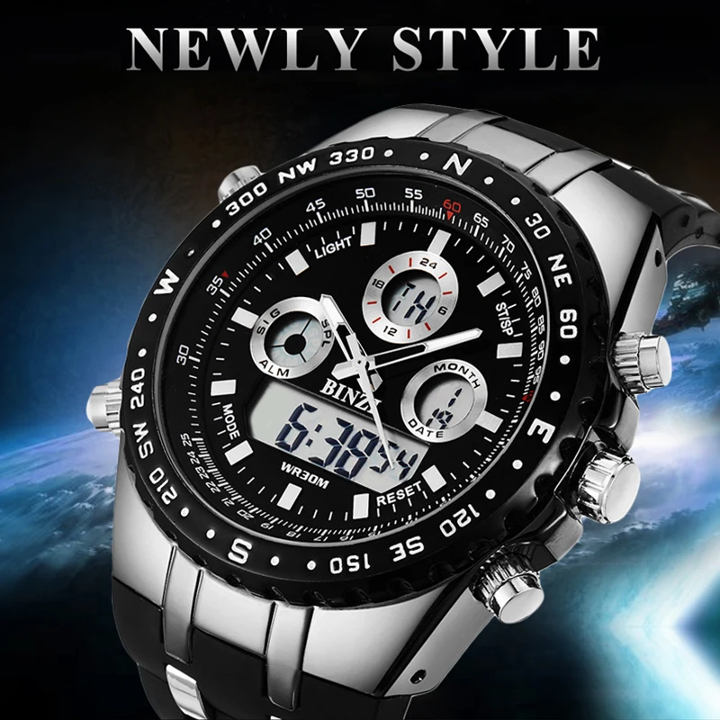 Спортивные часы для мужчин светодиодный цифровой Шок Наручные военные