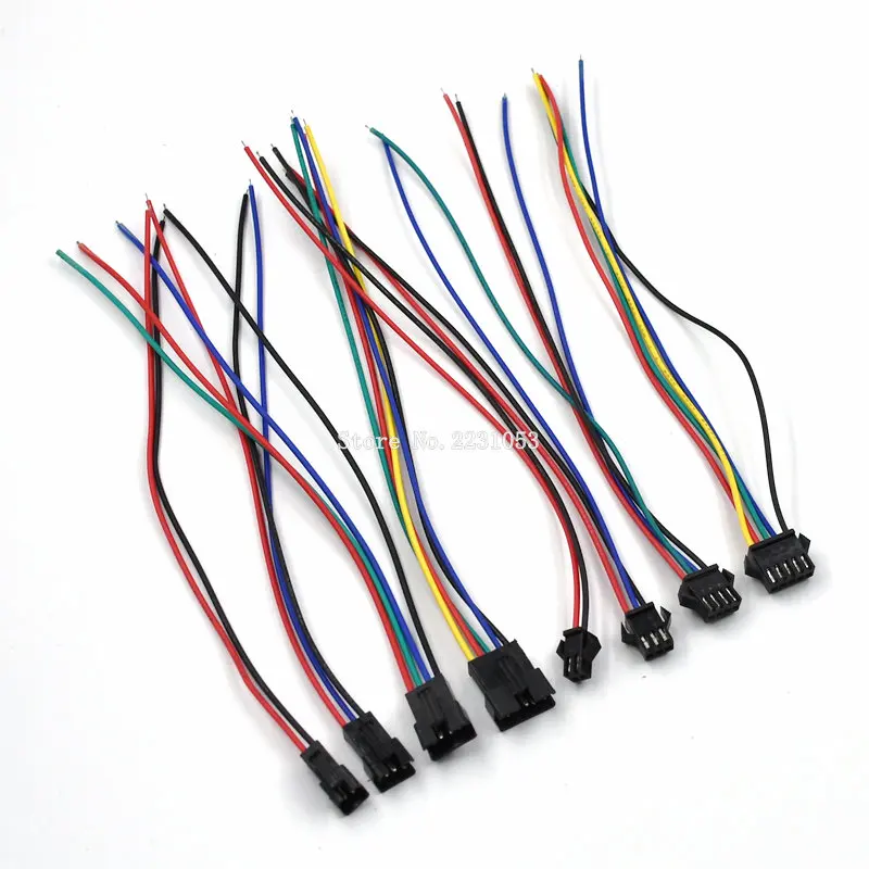 Микро SM 2 54 на возраст 3 4 5 Pin Мужской и женский разъем с проволочные тросы Длина 20