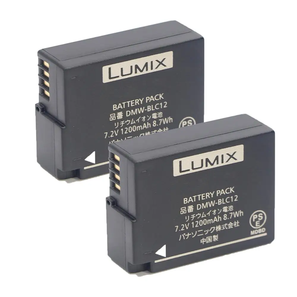 Аккумулятор DMW-BLC12 BLC12E BLC12PP 1200 мАч для камеры Panasonic DMC-GH2S FZ3 G95 G85 G80 G6 G7 GX8 FZ200 FZ300 FZ2500