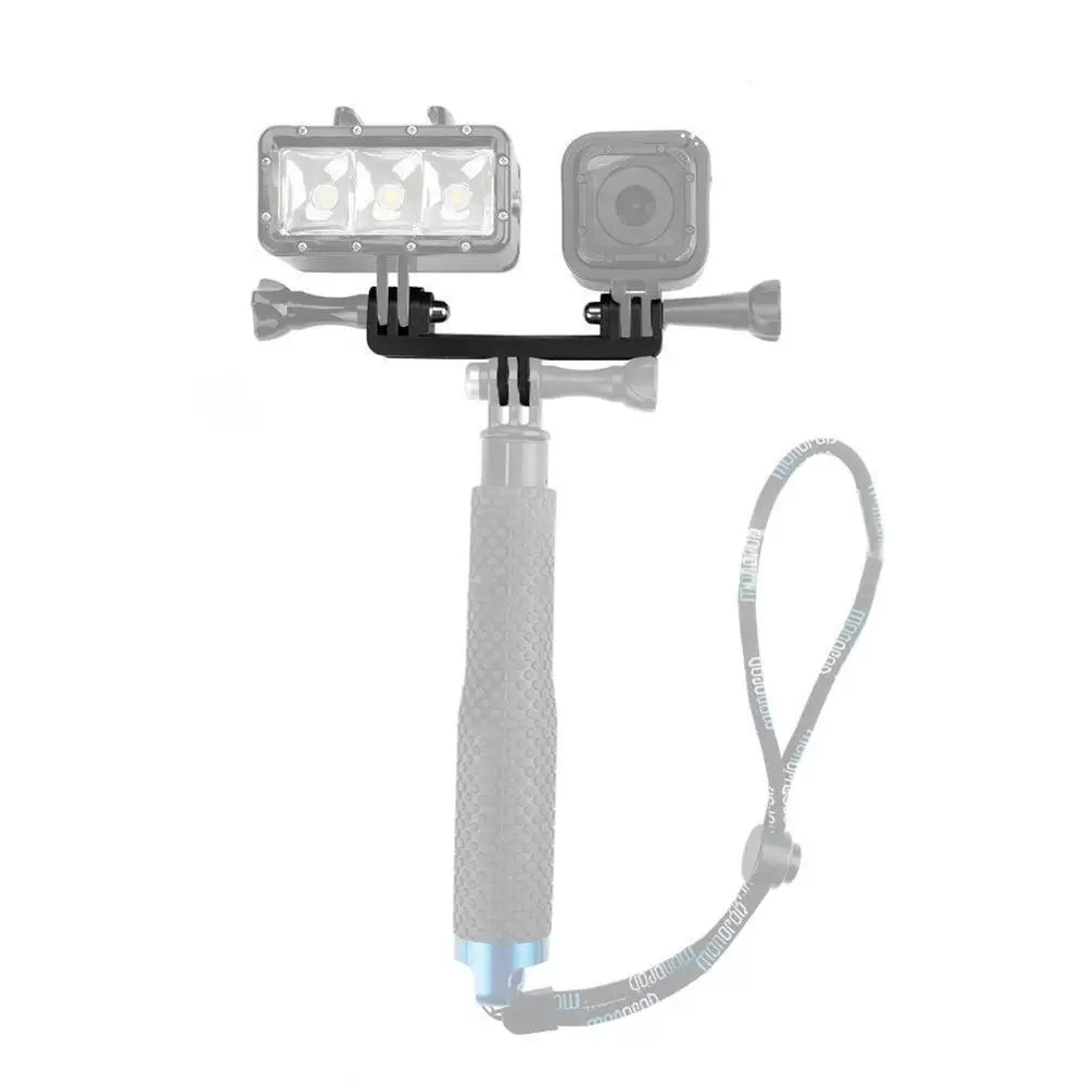 Двойной кронштейн мост адаптер расширение 2 крепления селфи разъем для GoPro Hero