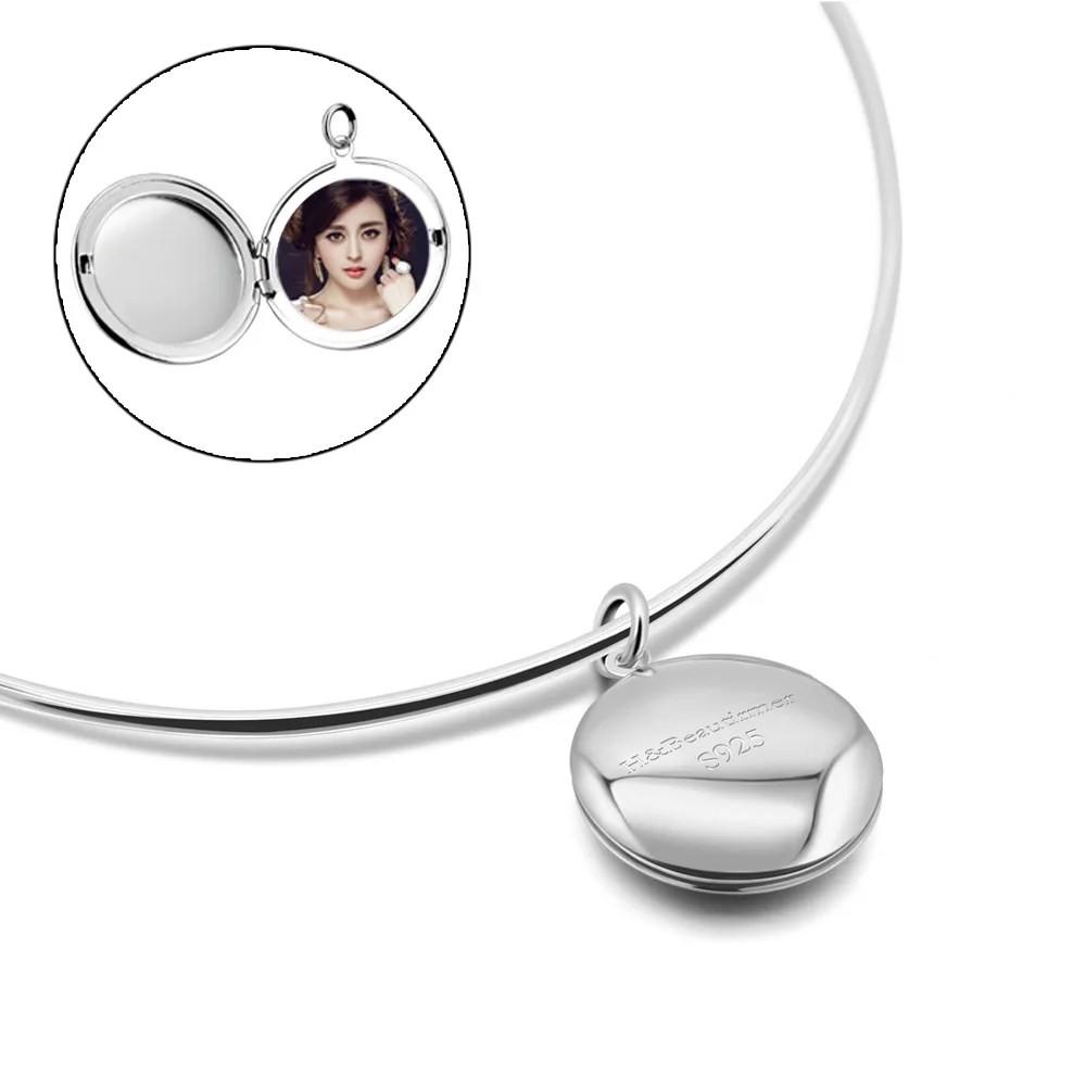 

Bohemian 925 Sterling Silver Collar Women's Vintage Style Glossy Silver/Gold Selection Silver Collar Party Accessories