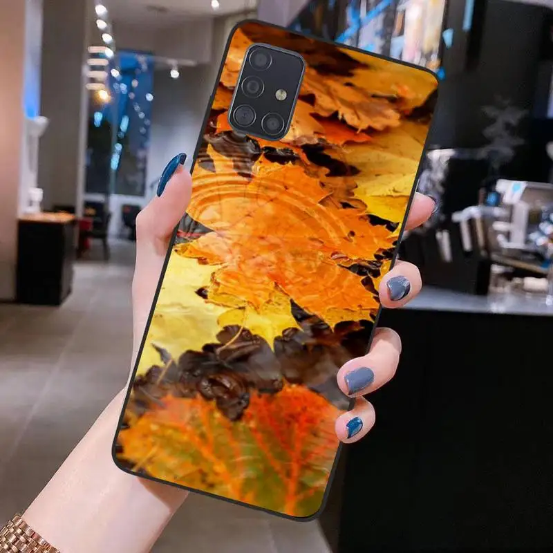 

Autumn falling leaves maples Phone Case for Samsung S20 plus Ultra S6 S7 edge S8 S9 plus S10 5G lite 2020