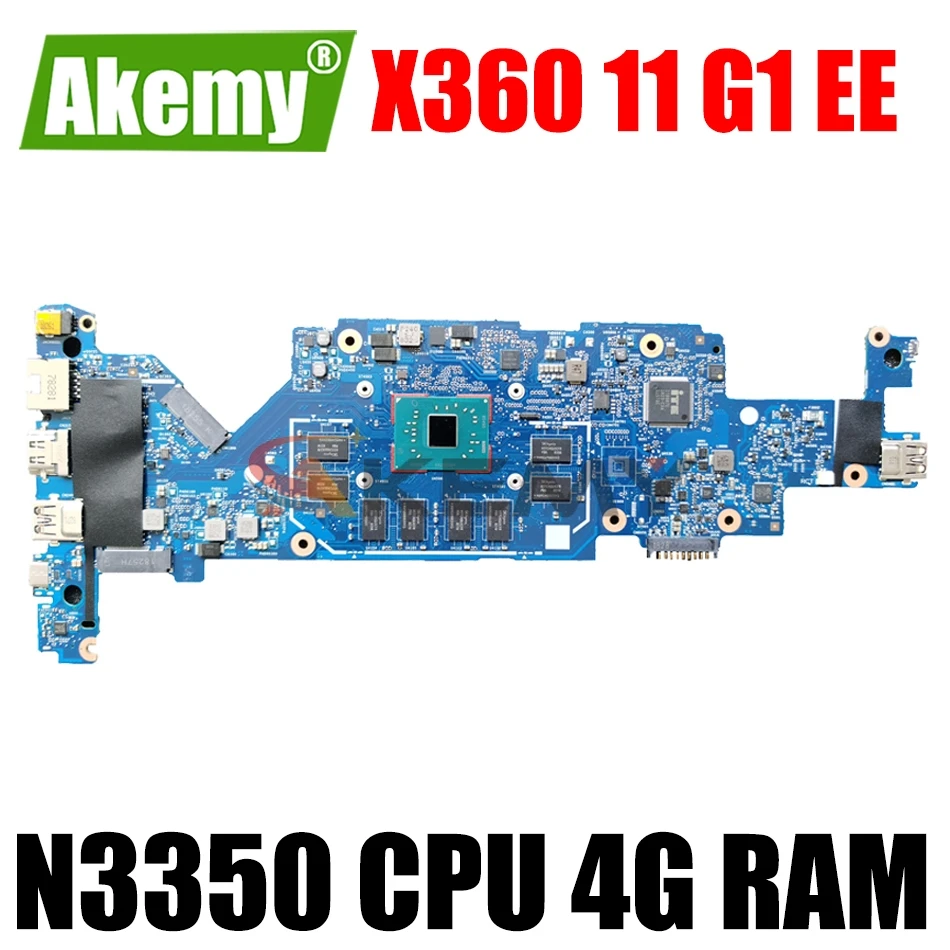 

Материнская плата для ноутбука HP ProBook x360 11 G1 EE 917103-601 917102-601 с процессором SR2Z7 N3350, 4 Гб ОЗУ, 100% полностью протестирована и высокого качества