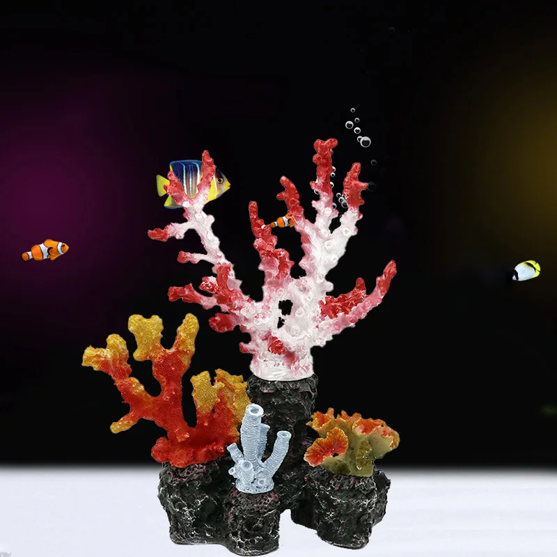 

New Aquarium Decoration Accessories Large Resin Reef Coral Plants Fish Tank Landscaping Exquisite Ornaments Aquascape Decor