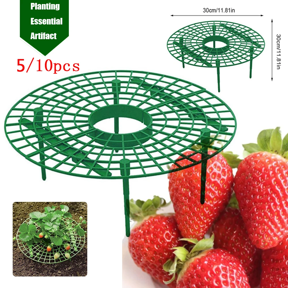 

5/10/20 PCS Strawberry Stand Frame Holder Balcony Planting Rack Fruit Support Plant Flower Climbing Vine Pillar Gardening Stand