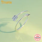 TrustDavis женское кольцо со стрелкой, открытое модное ювелирное изделие, чистое 100% Стерлинговое Серебро 925 пробы, кольца на палец, лучший подарок DS471