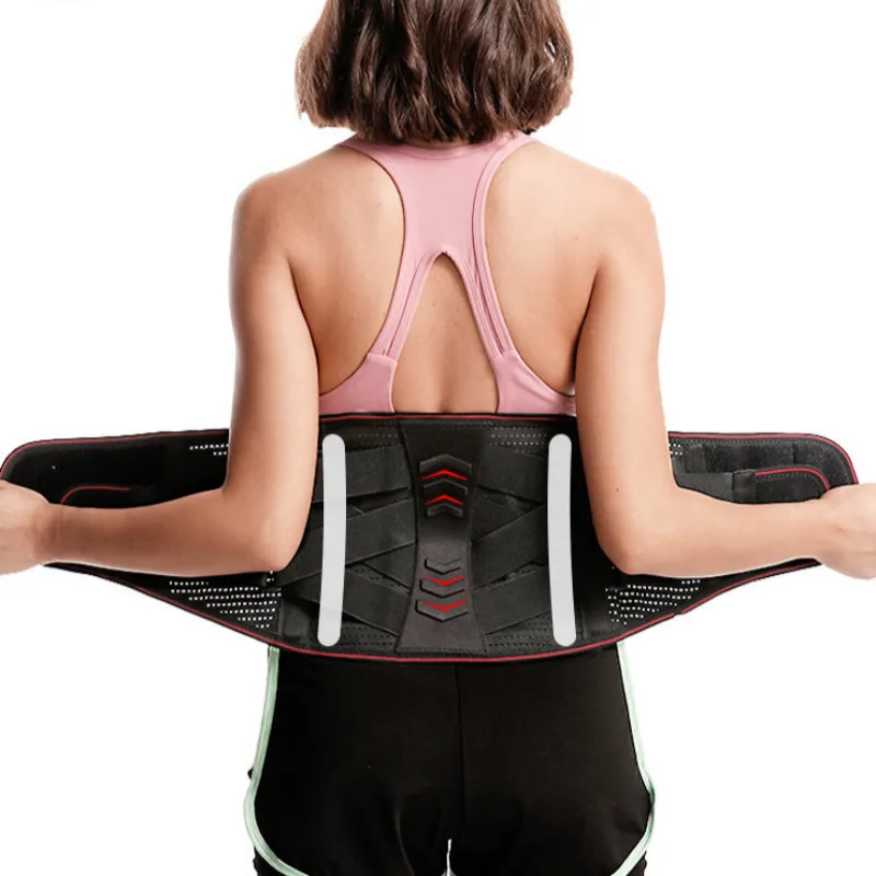 

Waist Trainer Belt Fitness Waist Belt 4 Springs Support Men Women Gym Lumbar Brace Protector Back Corset Body Shaper Pain Relief