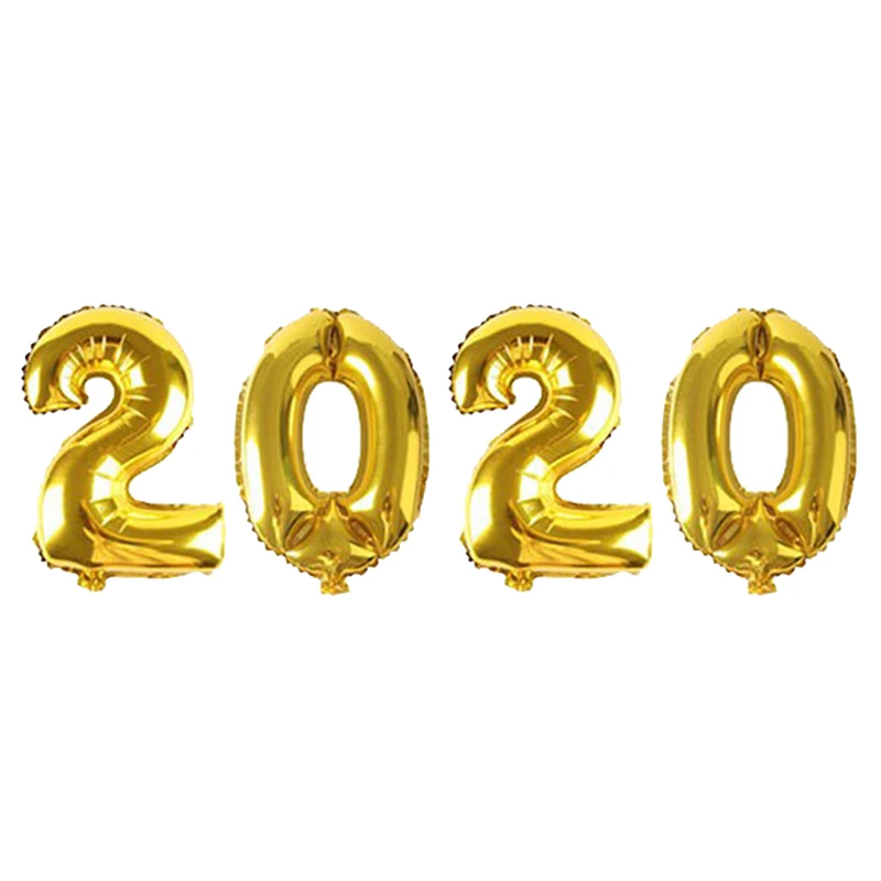 16inch gold 2020 Фольгированные воздушные шары с новогодним декором, воздушные шары с круглыми цифрами, новогодние вечерние шары, воздушные шары для рождественской вечеринки - Цвет: 16inch gold 2020