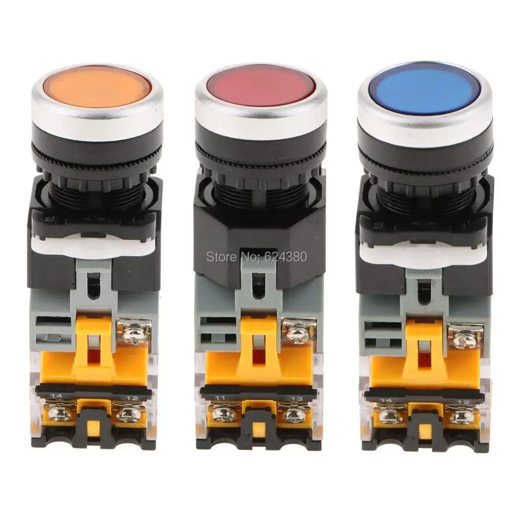 4 Винтовых клеммы 400 В переменного тока 10 А 220 красный сигнал лампа Блокировка