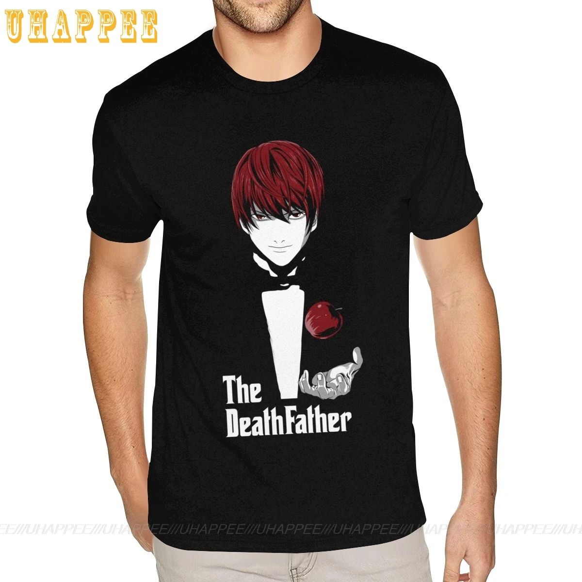 Фиолетовая футболка с Синигами The Death Father Мужская черная коротким рукавом и