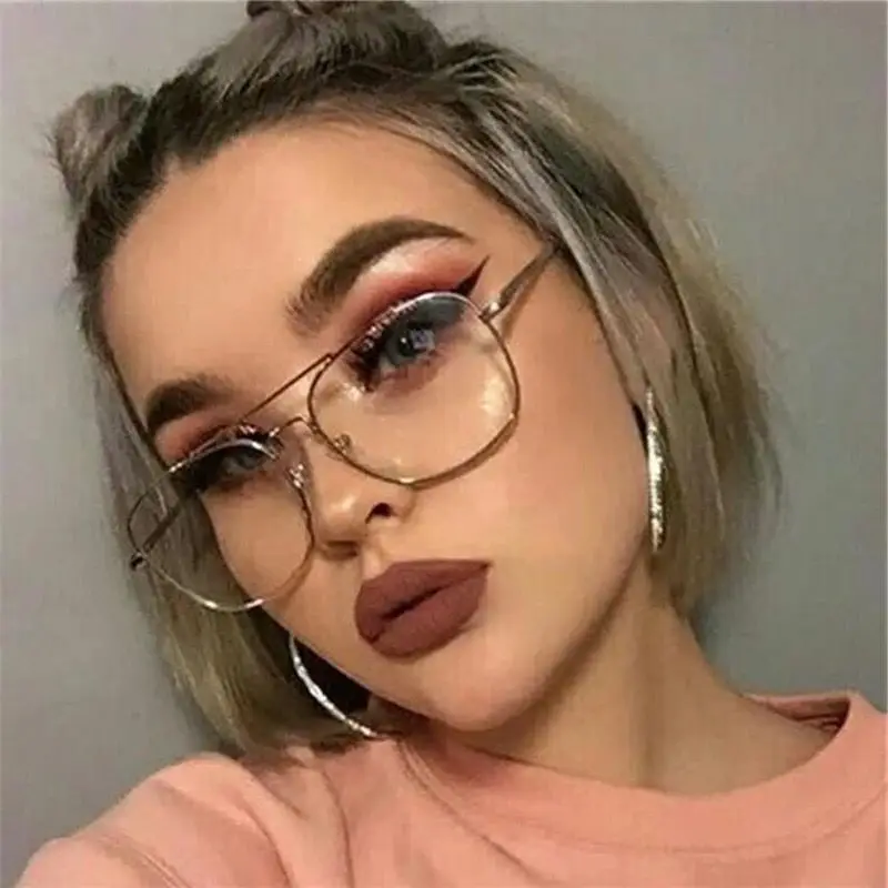 Изысканные очки с защитой от синего света прозрачные линзы золотистые черные