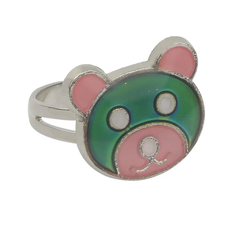 Милые Мультяшные кольца в виде головы медведя детские подарки на день рождения