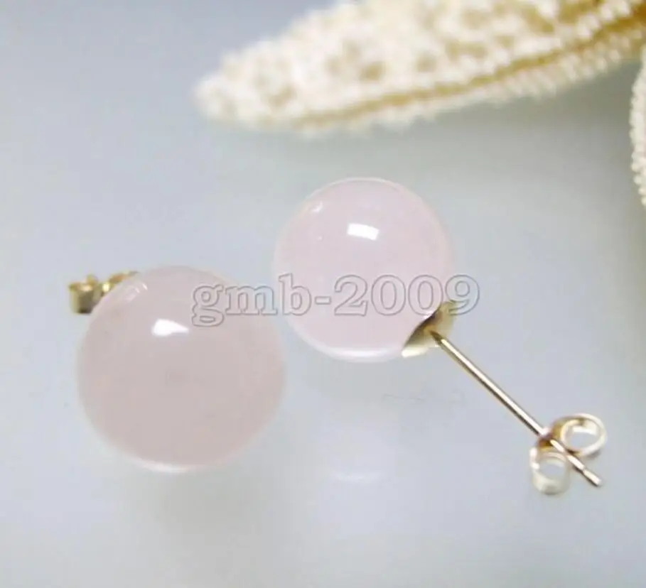 Модные ювелирные изделия бесплатная доставка 10 мм натуральный круглый розовый