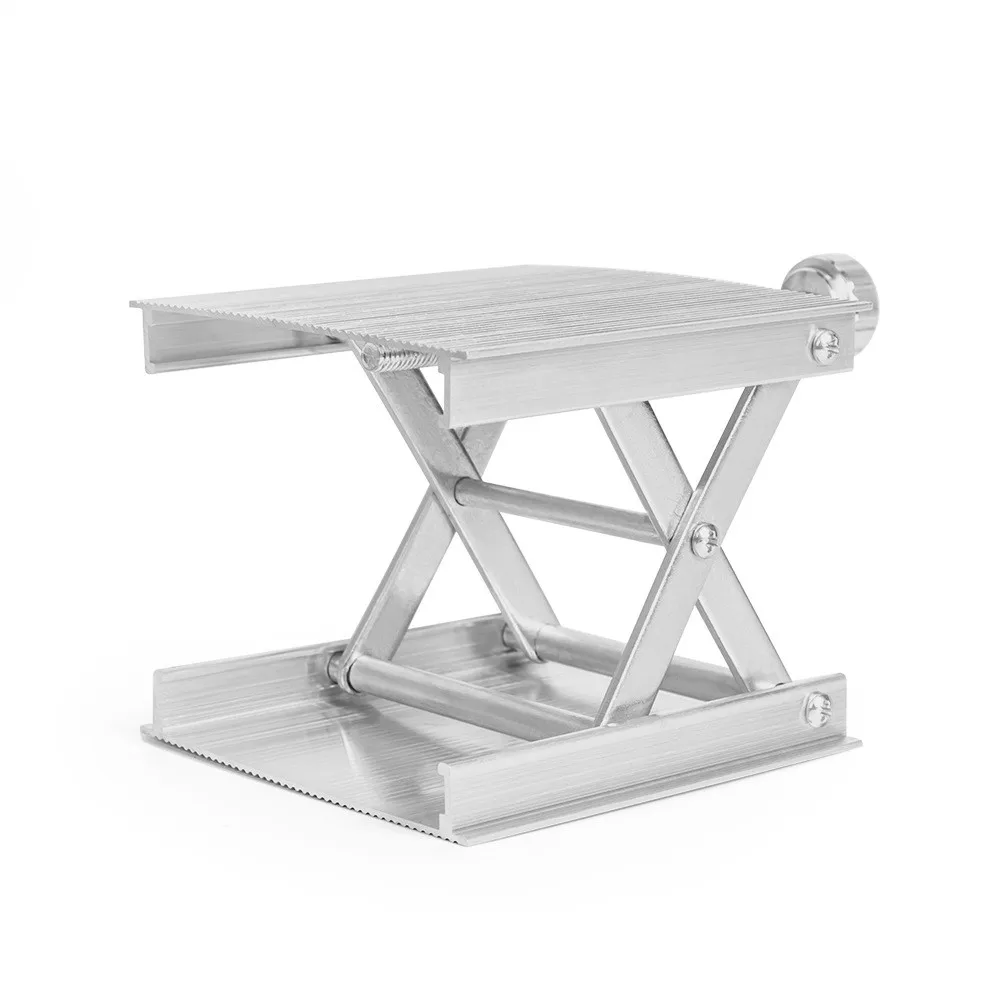 90mm Silver Aluminum Router Lifting Platform Stand Lifter Woodworking Machinery Engraving Plate Table Carpentry Tool Lab Jacks enlarge