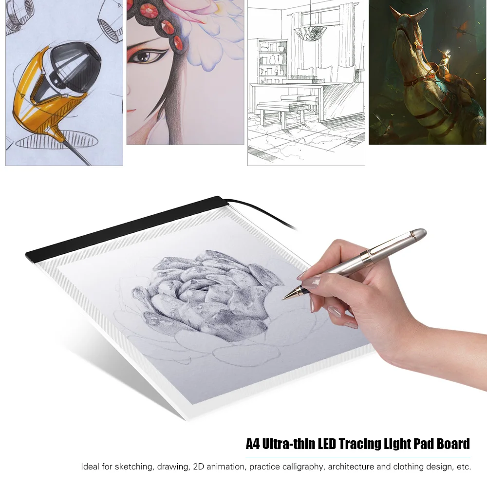 Ультратонкий Светодиодный светильник A4 для рисования подсветильник ка с