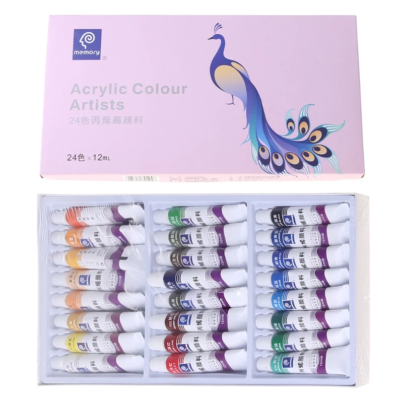 

12/18/24 Colors 12ML Tube Acrylic Paint set Art Painting Drawing Tools For Kids B95C