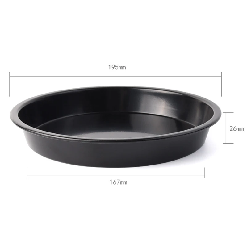 LISM утолщенная 7-дюймовая Углеродистая стальная антипригарная тарелка для пиццы