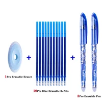 31213pclot 0 5mm erasable pen refill rod blueblackred ink gel pen washable handle set for school office supplies stationery
