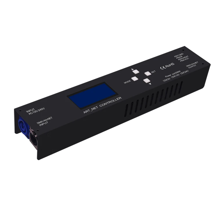 

Buit-in Power DC24V DMX Artnet Online Controller For 680 Pixels