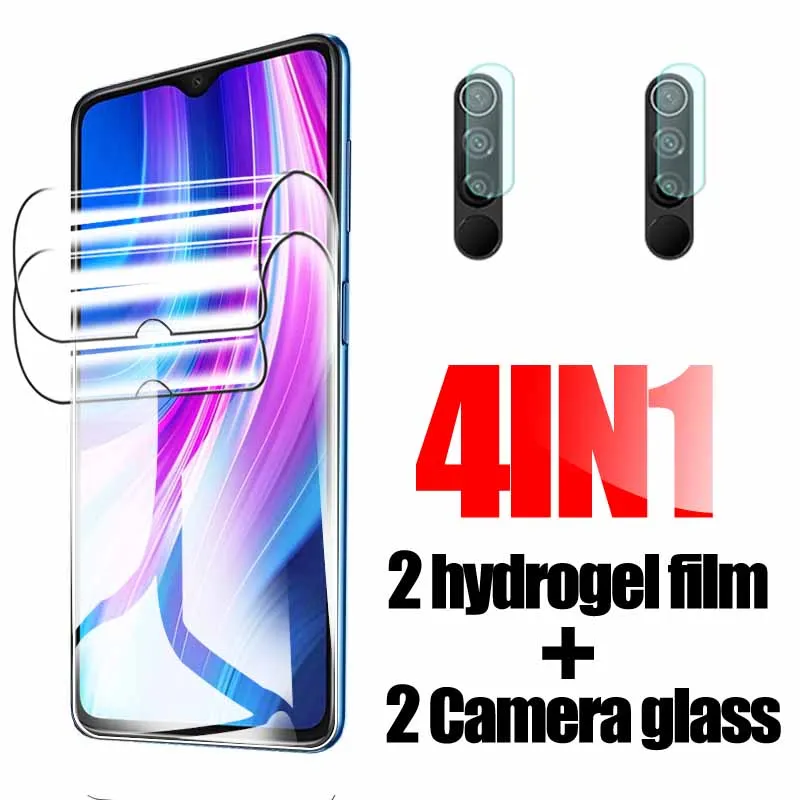 

Гидрогелевая пленка 4 в 1 Ftont для Xiaomi Redmi Note 8 pro 10 Pro Max 8t 10s, защитные пленки для экрана камеры Readmi Note 8 2021, стеклянная пленка