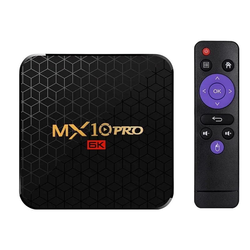 Приставка Смарт-ТВ Mx10 Pro Android 9 0 Allwinner H6 Uhd 4K медиаплеер 6K Ie декодирование 4 ГБ/32 ГБ 2 4G