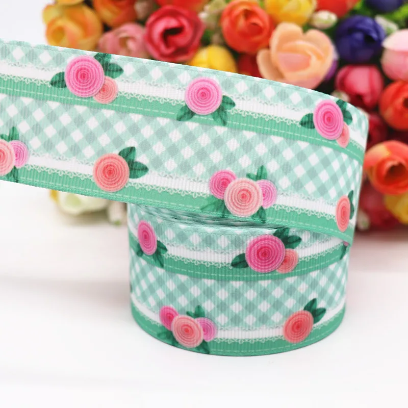 5 Yards 1.5" 38MM Spring Flowers Printed Grosgrain Ribbon For Hair Bows DIY Decoration Crafts Y20010901 | Дом и сад