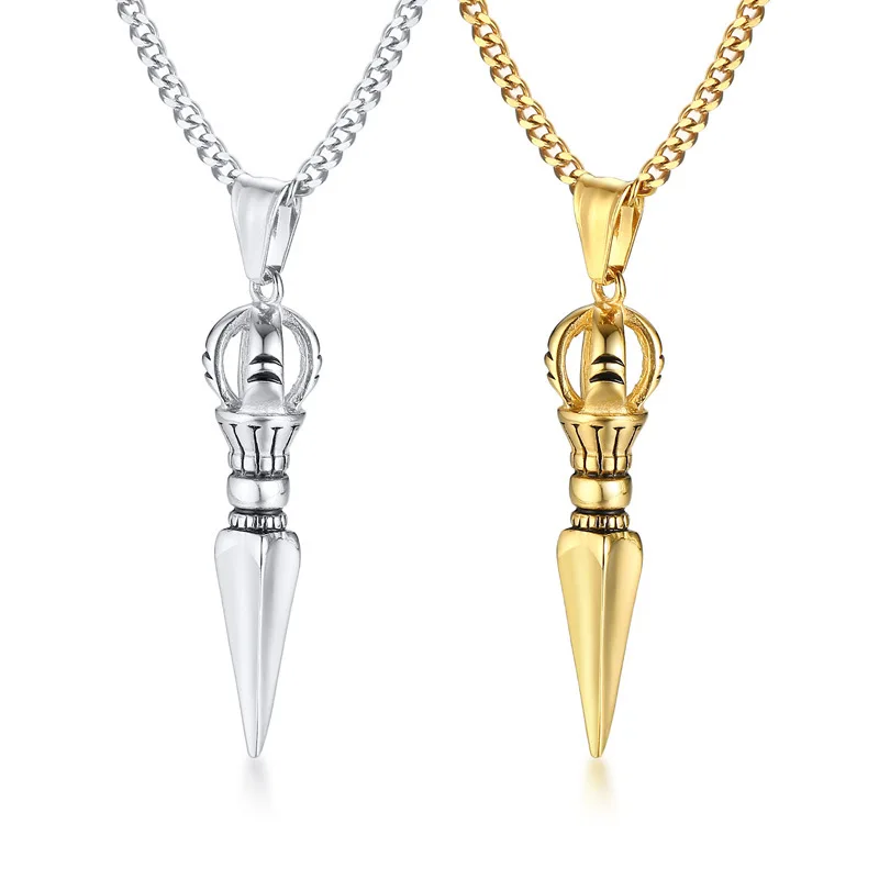Буддийская Подвеска из нержавеющей стали с подвеской дьявола ожерелье Ваджра