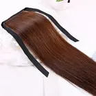 Бразильские натуральные волосы Remy на клипсе, наращивание хвостиков, натуральные волосы, прямые человеческие волосы для наращивания хвостиков