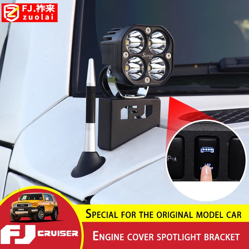 A-Pillar Spotlight Bracket For Toyota FJ Cruiser Hood Lights Base Modification Accessories FJ Cruiser Highlight Spotlight