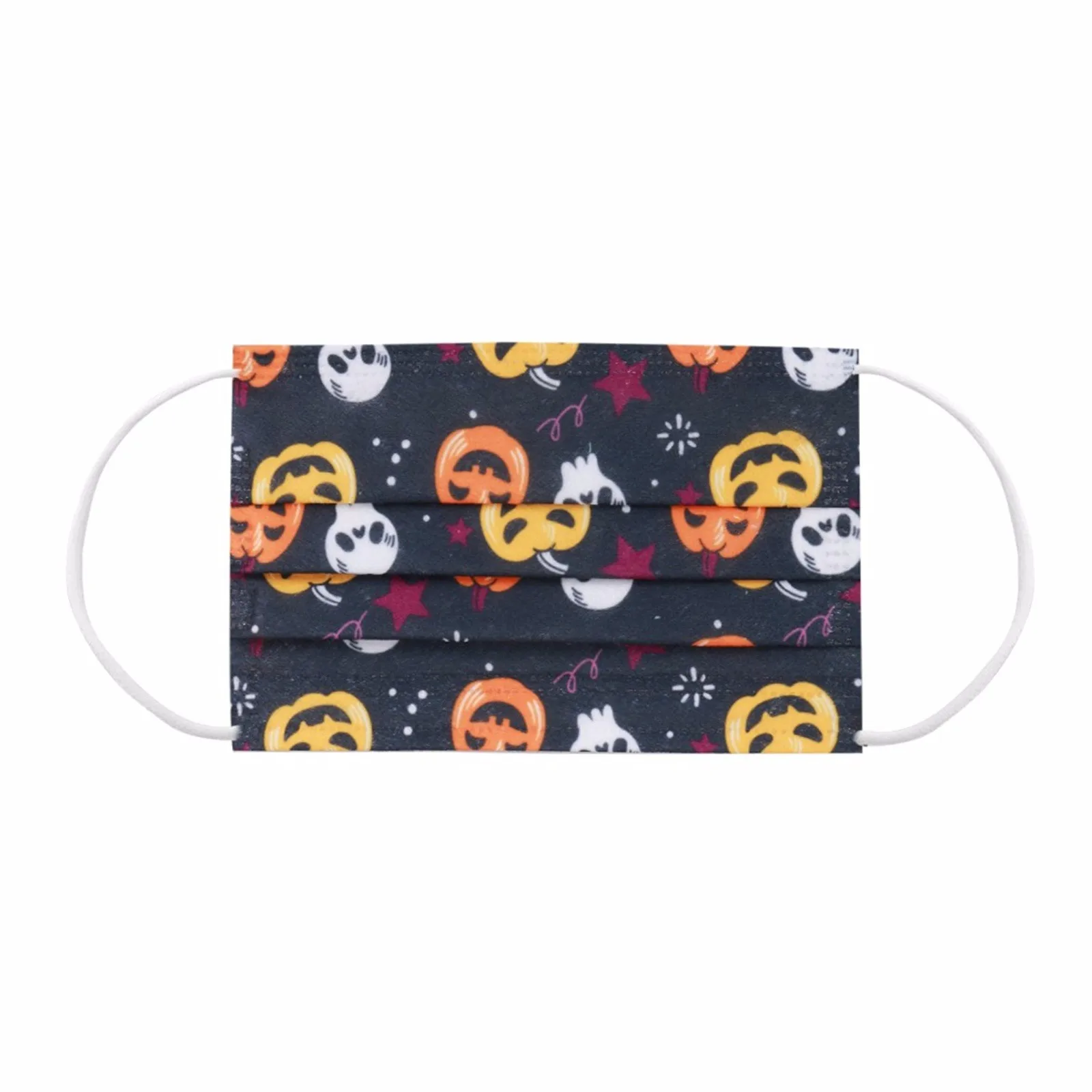 

100PC Halloween mask kids face mask Disposable Mask Halloween pumpkin mask black mask mascarillas higienicas desechables 3 capas