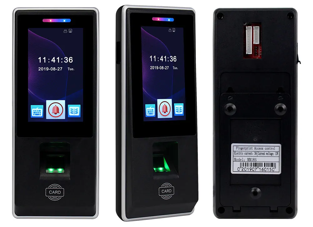 4,3 дюймов цветной сенсорный экран Клавиатура контроля доступа RFID карта клавиатура отпечатков пальцев биометрика время посещаемости для двери замки системы