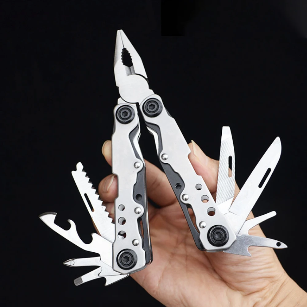 

Multitool Hand Tool Portable Pocket Stainless Steel Pliers Knife Screwdriver for Outdoor Survival Camping Hunting and Hiking