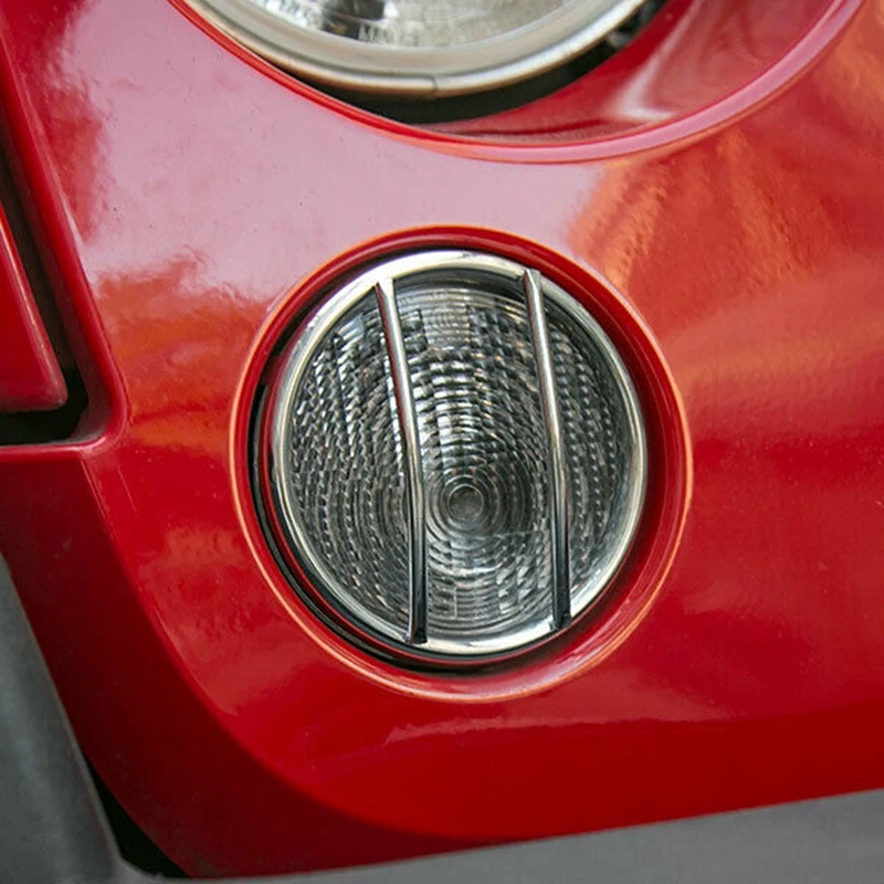 Car Chrome Turn Signal Light Ring Cover Trim Wheel Eyebrow Protector for Jeep Wrangler JK 07-17 | Автомобили и мотоциклы
