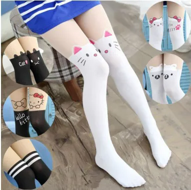 Весенние детские колготки носки для танцев девочек белые хлопковые с имитацией