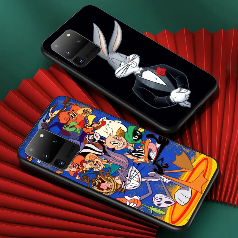 Мягкий черный чехол для телефона с рисунком кролика птицы Даффи дак Samsung Galaxy Note 20