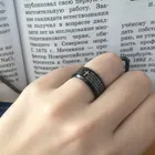 Кольцо из нержавеющей стали для мужчин и женщин, ювелирное изделие с надписью Библия молитва Finger, кольцо черного цвета, 8 мм