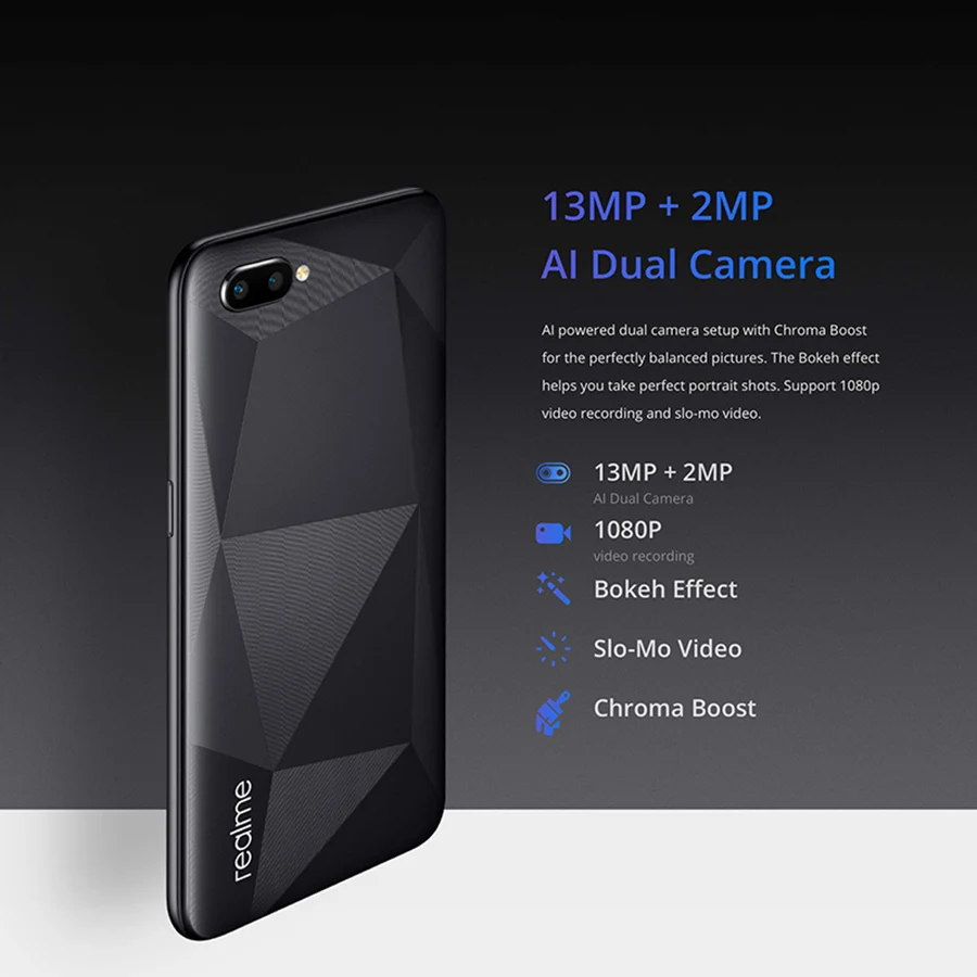 RU версия OPPO Realme C2 15,5 HD+ Dewdrop MediaTek Helio P22 2 Гб ОЗУ 16 Гб ПЗУ 13 МП AI двойная камера заднего вида 4000 мАч мобильный телефон