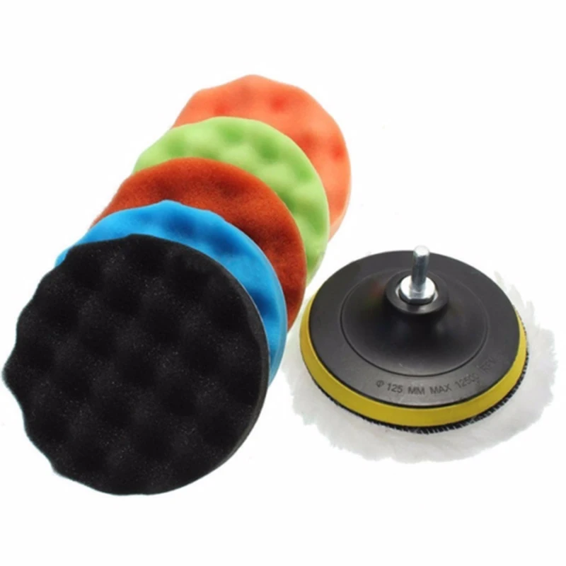 

Wave Car Sponge Kit Foam Reuseable Set Detailing 75mm Wheel Buffing Care