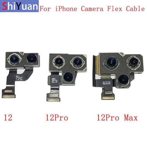 Гибкий кабель задней и передней камеры для iPhone 12 Pro Max 12, мини, основной большой маленький модуль камеры, замена ремонта