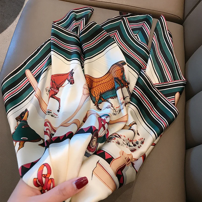 Женский шёлковый шарф 90x90 см| |