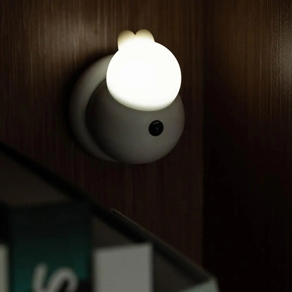 Силиконовый кролик светодиодный Ночной светильник сенсорный Сенсор стены