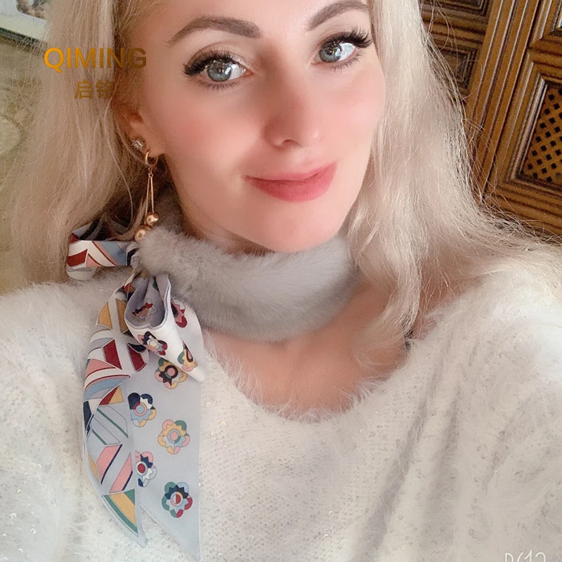 Шарф женский из натурального меха норки Осень-зима |