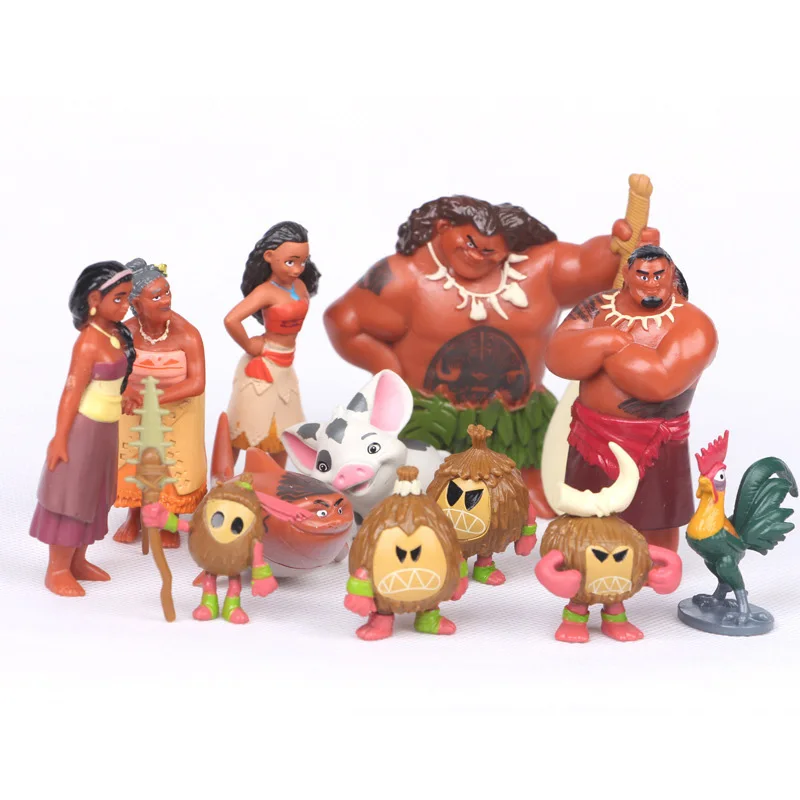 12 шт./набор фигурки героев мультфильма Моана | Игрушки и хобби