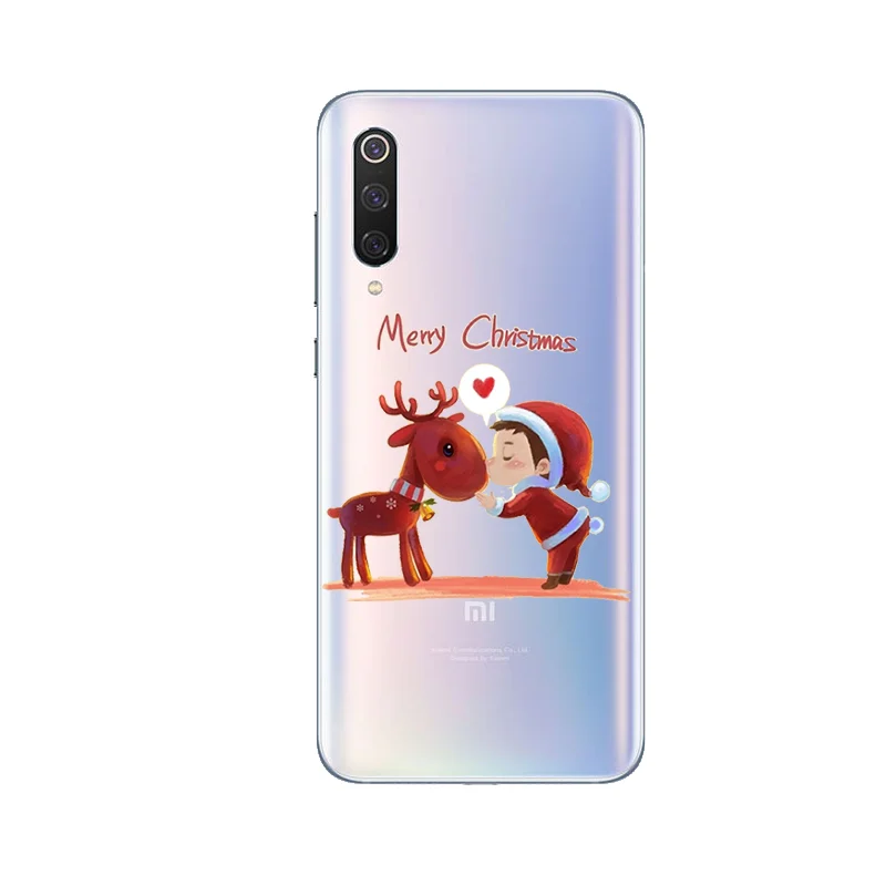 Рождественский окрашенный Мягкий силиконовый чехол для телефона Xiaomi Mi 9 Se 9T Note 10