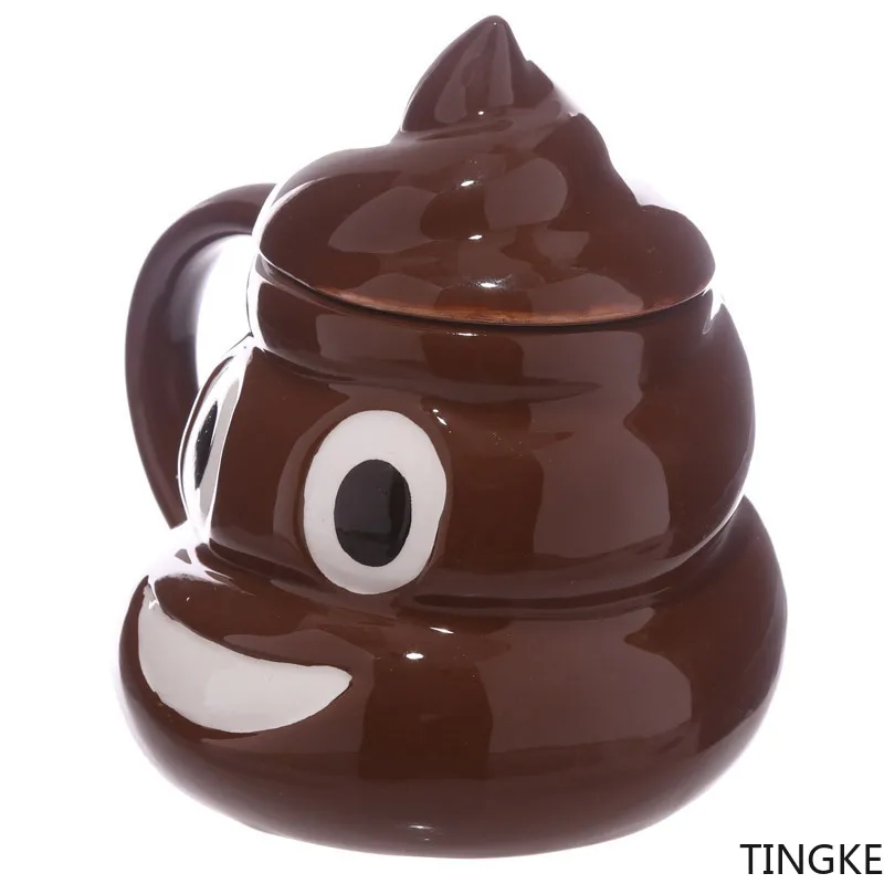 Забавная чашка 400 мл какашка керамическая для уборки молока и кофе с крышкой | Дом