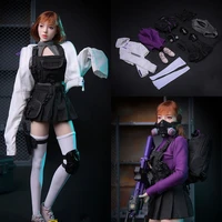 16 dark zone special agent female suit with mask knee pads dv 03 accessory model for 12 inch action figure body model