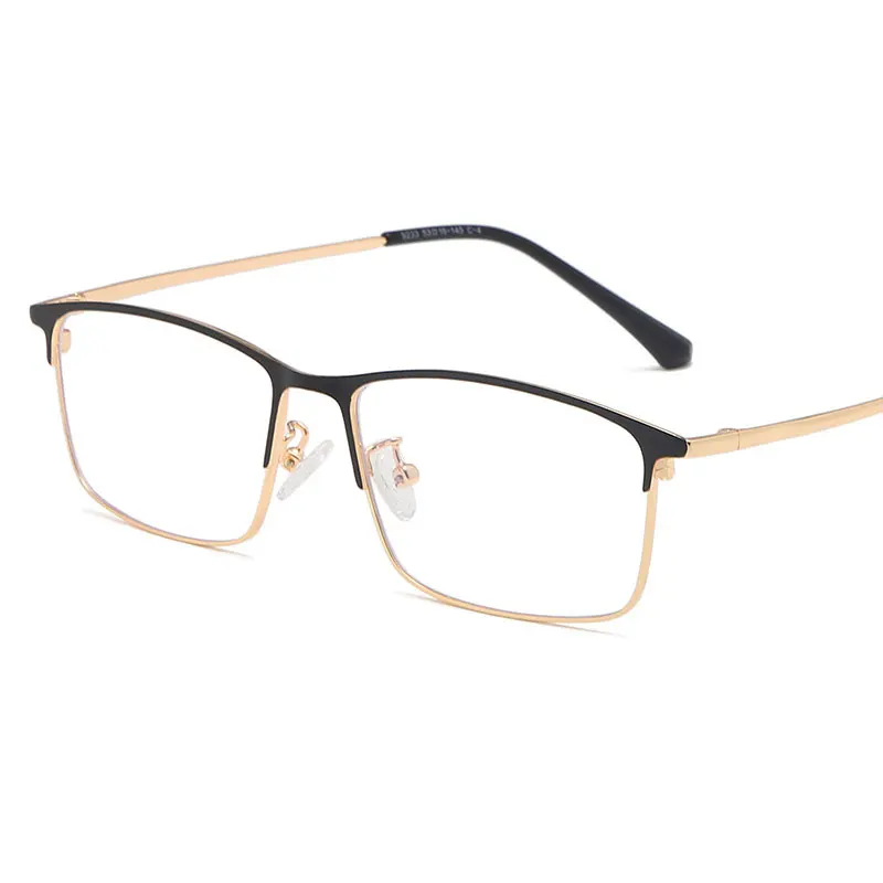 

2020 new simple metal full frame flat mirror fashion business trend glasses frame men anti-blue light fashion glasses.